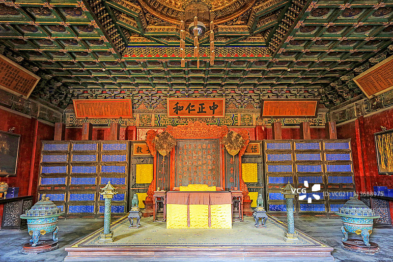 北京故宫养心殿宝座间图片素材
