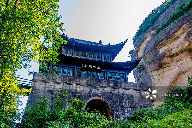 中国四川广元剑门关风景区剑阁关楼图片素材