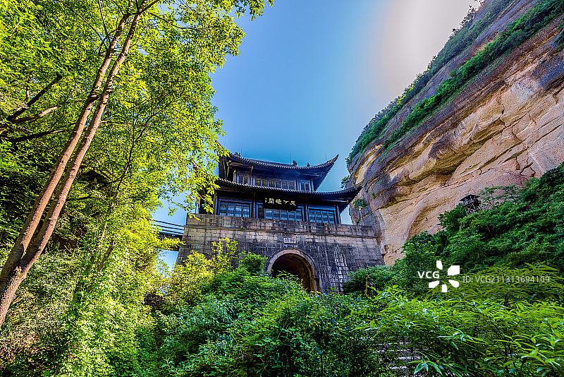 中国四川广元剑门关风景区剑阁关楼图片素材