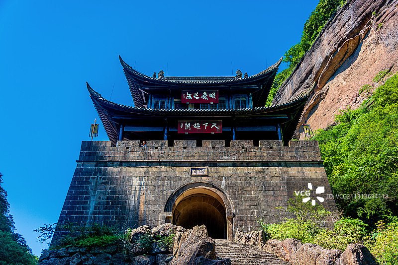 中国四川广元剑门关风景区剑阁关楼图片素材