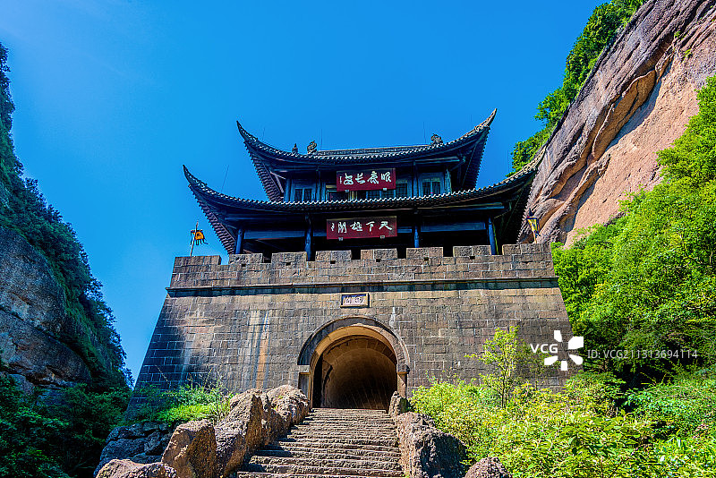 中国四川广元剑门关风景区剑阁关楼图片素材
