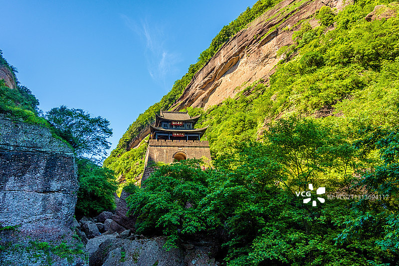 中国四川广元剑门关风景区剑阁关楼图片素材