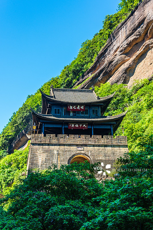 中国四川广元剑门关风景区剑阁关楼图片素材