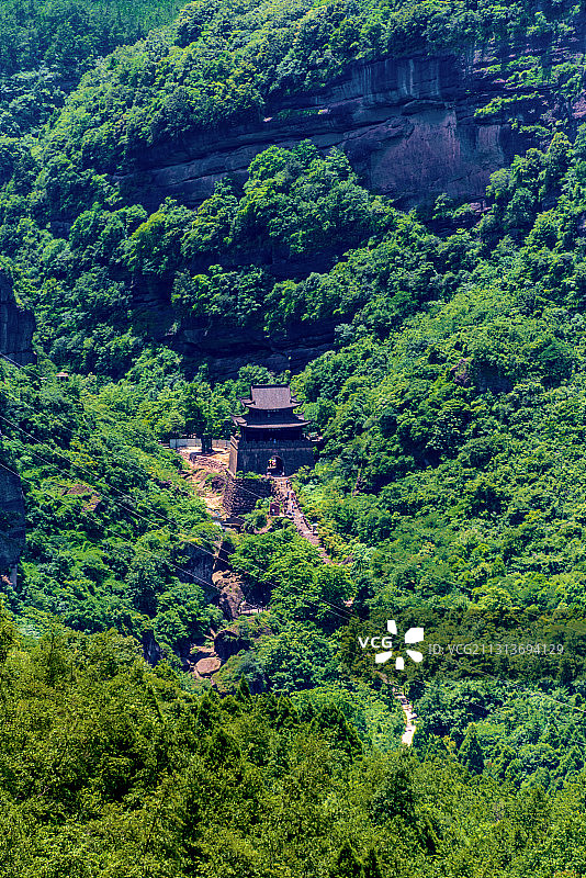 中国四川广元剑门关风景区剑阁关楼图片素材