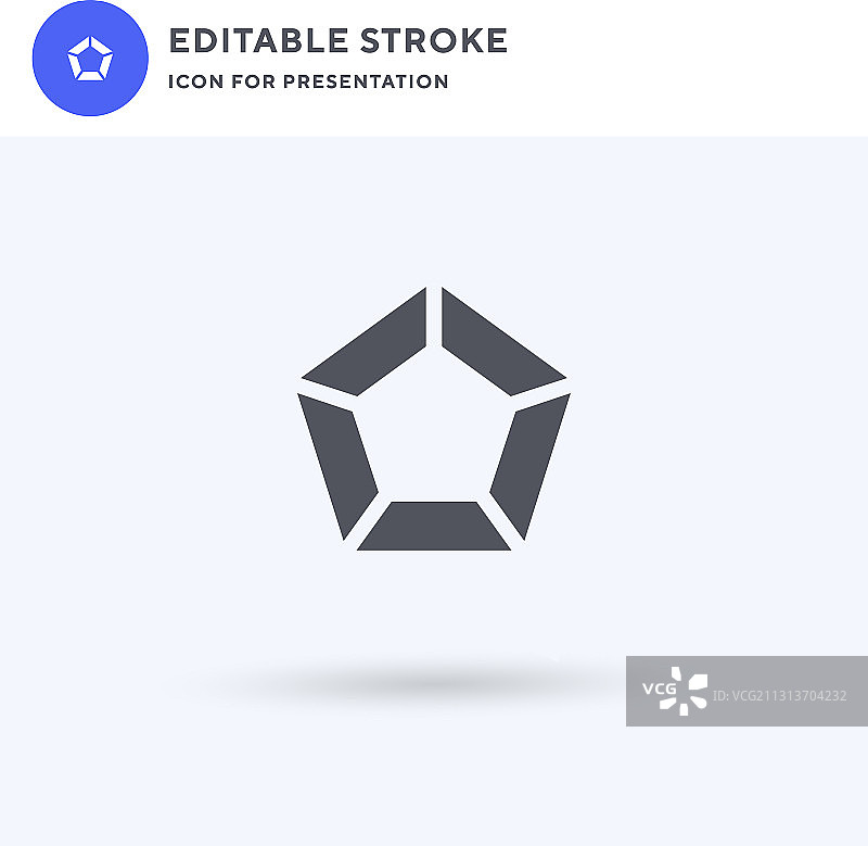 填充五边形图标图片素材