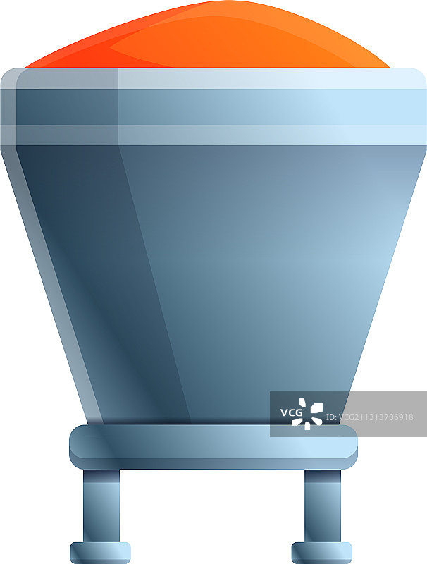 冶金材料车图标卡通风格图片素材