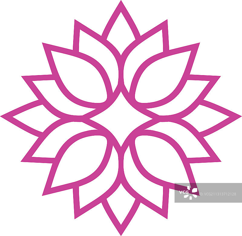 几何莲花logo图片素材