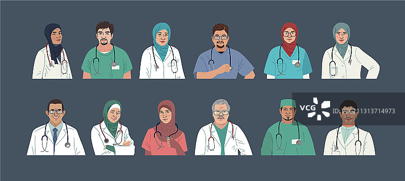 中东医务人员图片素材