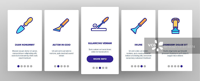 凿子木工工具介绍图标集图片素材