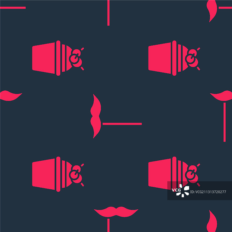 蛋糕和纸质胡子道具图片素材