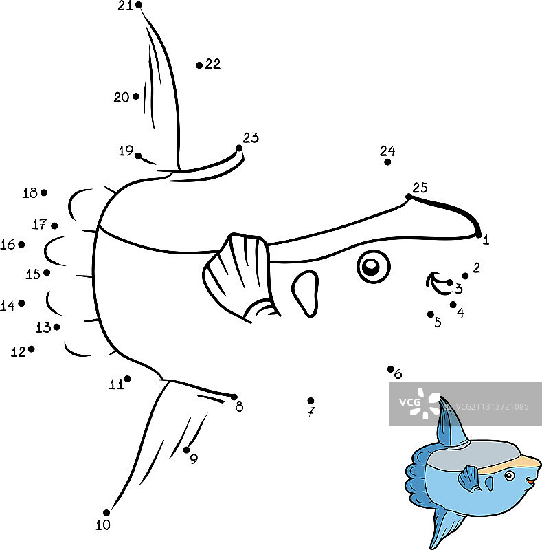 海洋翻车鱼数字游戏图片素材