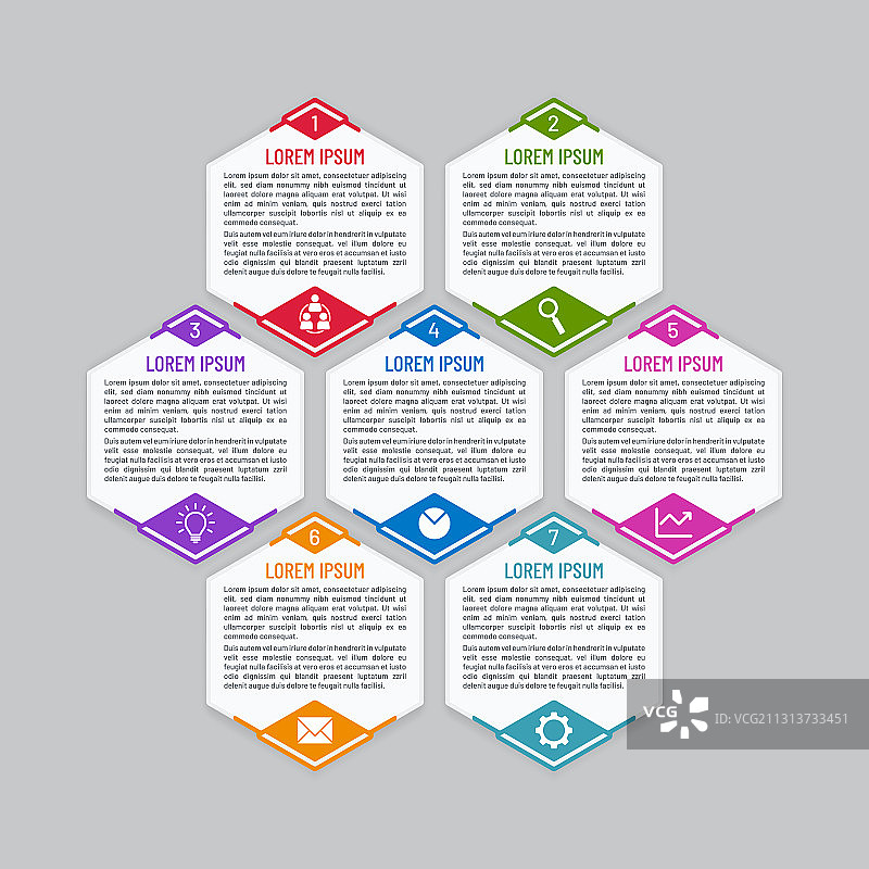 六边形信息图表banner模板图片素材