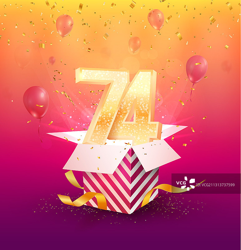 74周年纪念设计元素图片素材