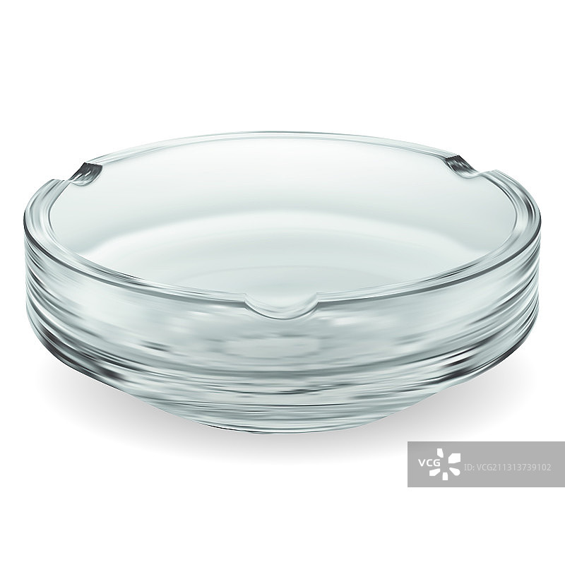 透明玻璃烟灰缸图片素材