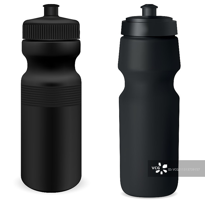水壶套装运动水瓶蛋白粉罐样机图片素材