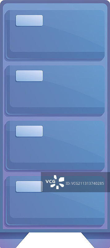 抽屉式文件架卡通图标图片素材