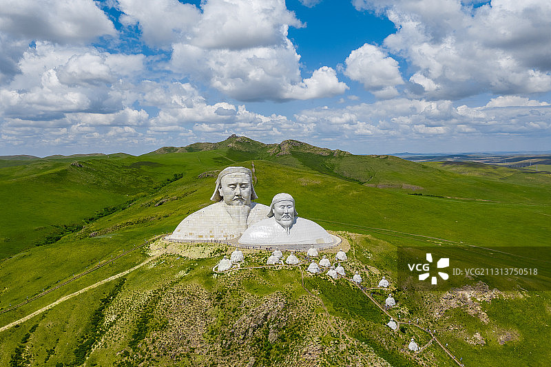 成吉思汗雕像图片素材