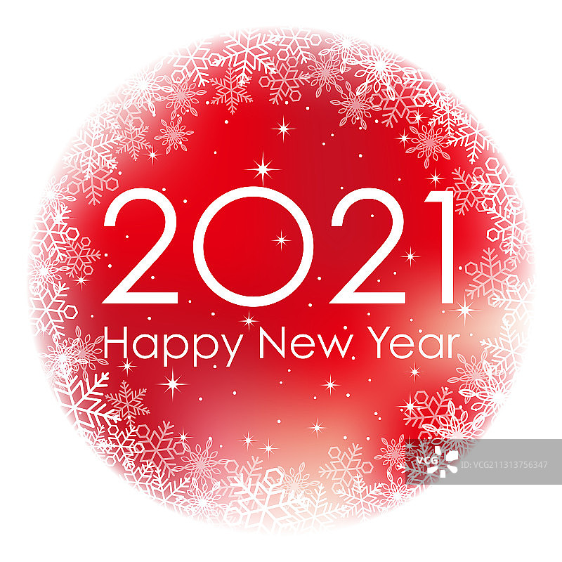 2021新年红色圆形祝福符号图片素材
