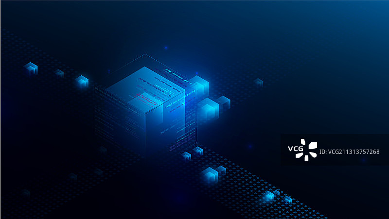服务器数据中心和超级计算机概念图片素材