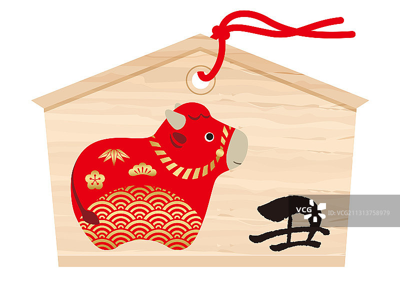 日本新年绘马图片素材