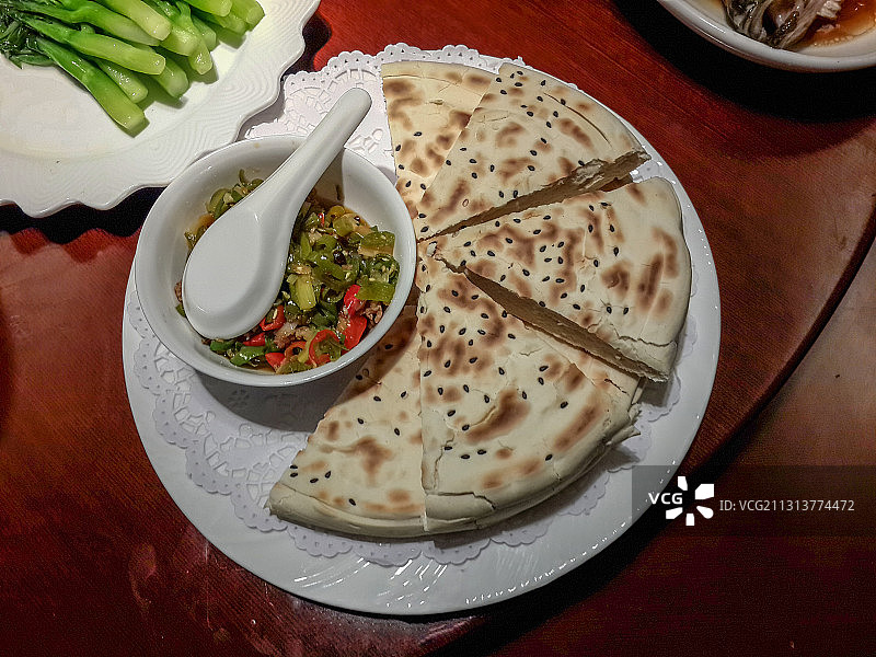 陕西乾州锅盔图片素材