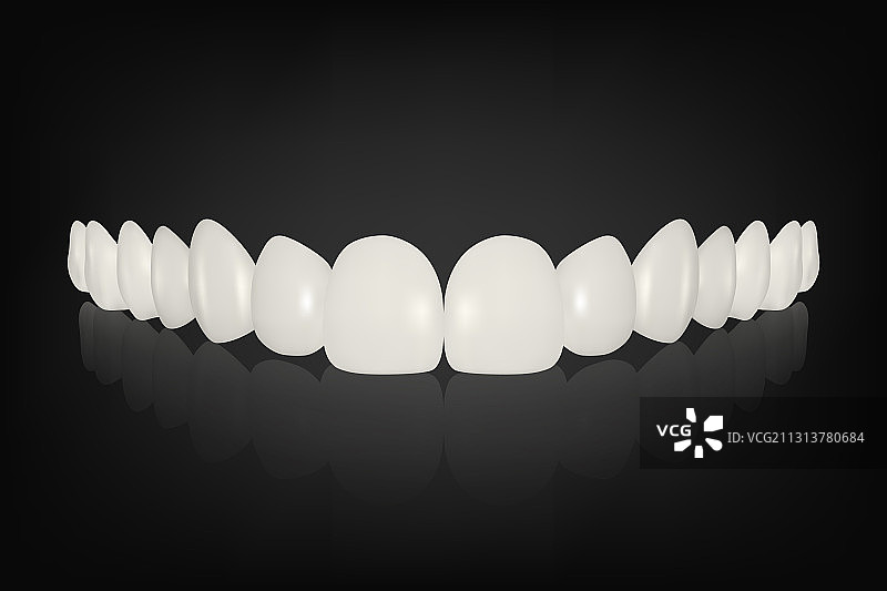3D逼真白色假牙模型图片素材
