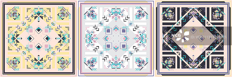 部落方形波西米亚风装饰（男孩适用）图片素材