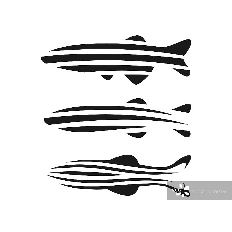 简约现代斑马鱼Logo设计图片素材