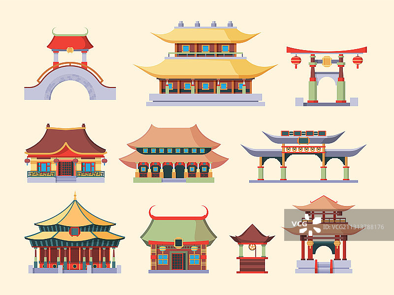 传统亚洲宫殿寺庙图片素材