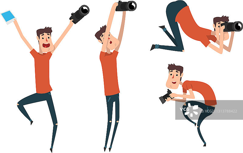 狗仔队手持相机拍摄图片素材