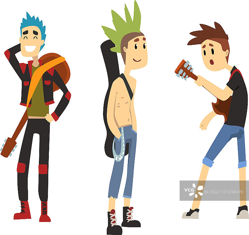 朋克摇滚音乐家角色音乐乐队图片素材