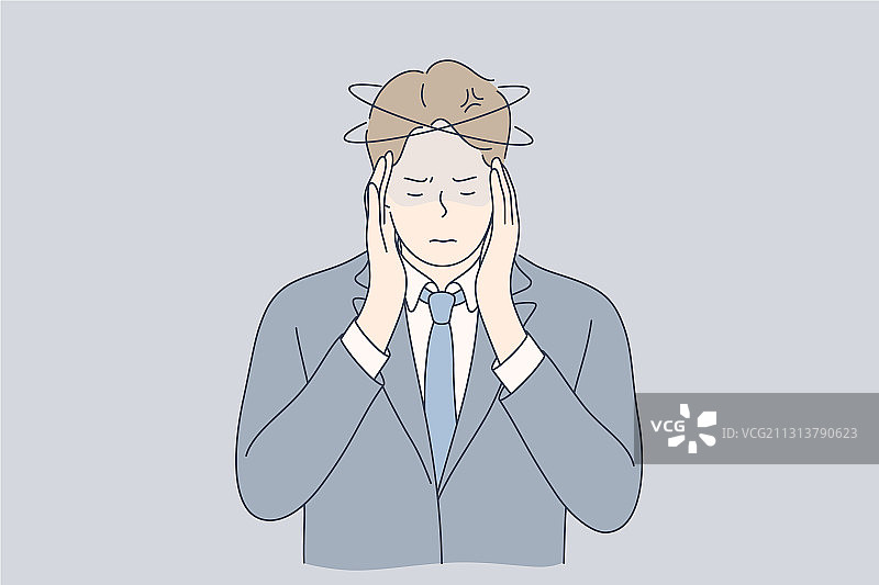 精神压力商业痛抑郁图片素材