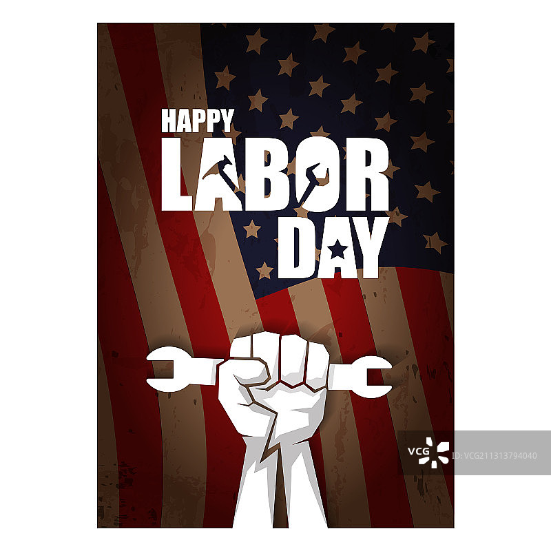 美国劳动节竖版海报背景或宣传单图片素材