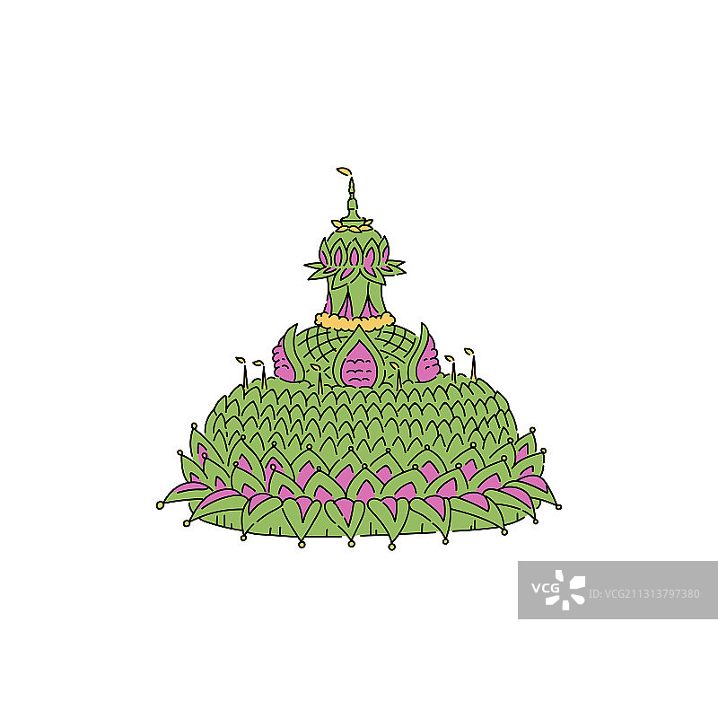 亚洲泰国水灯节庆典符号图片素材