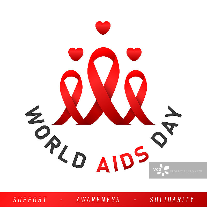 世界艾滋病日海报艾滋病宣传红丝带图片素材