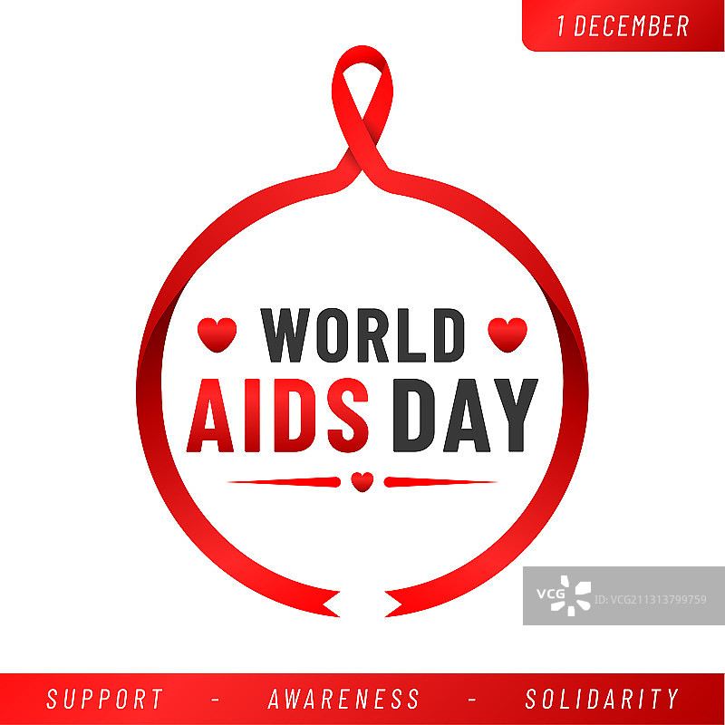 世界艾滋病日海报艾滋病宣传红丝带图片素材