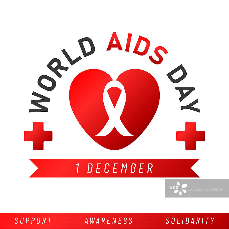 世界艾滋病日海报艾滋病宣传红丝带图片素材