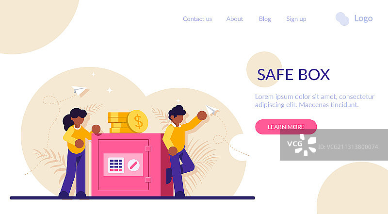 商人与安全资金存储概念图片素材