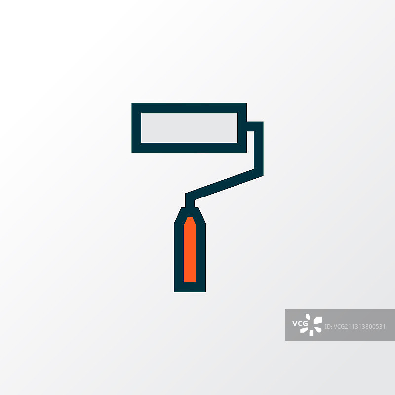 滚筒刷彩色线条图标图片素材