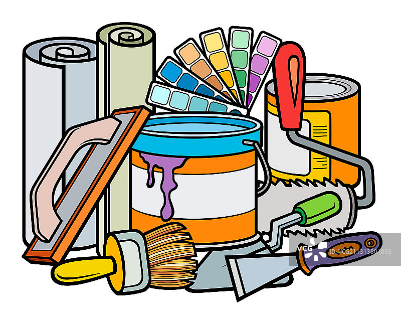 卡通涂鸦绘画工具图片素材