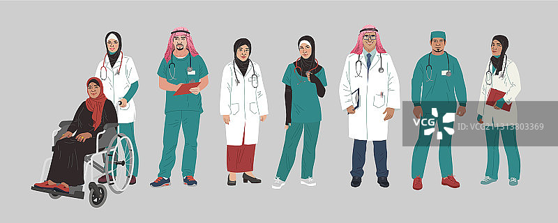 中东医疗人物画像图片素材