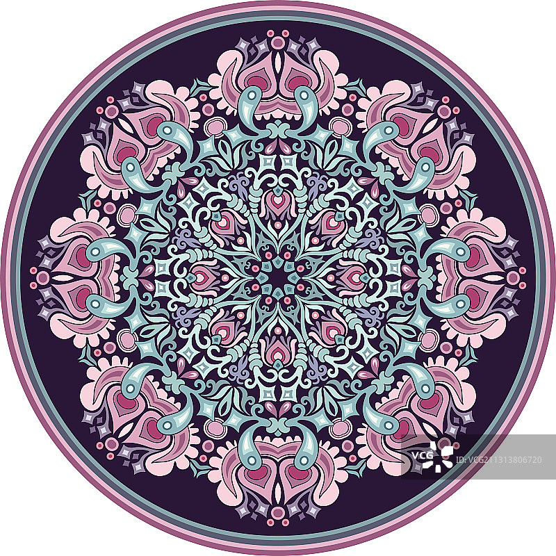 民族抽象花朵图片素材