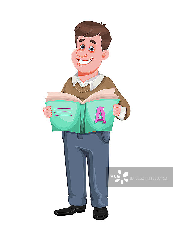 返校快乐男教师图片素材