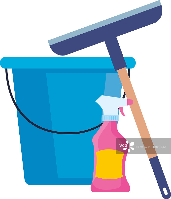 清洁服务：清洁工具水桶图片素材