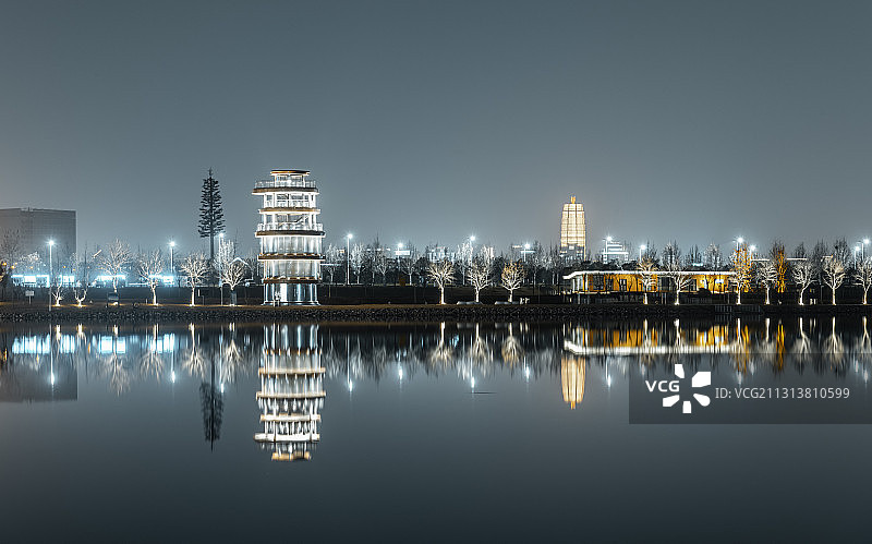 北龙湖夜色图片素材