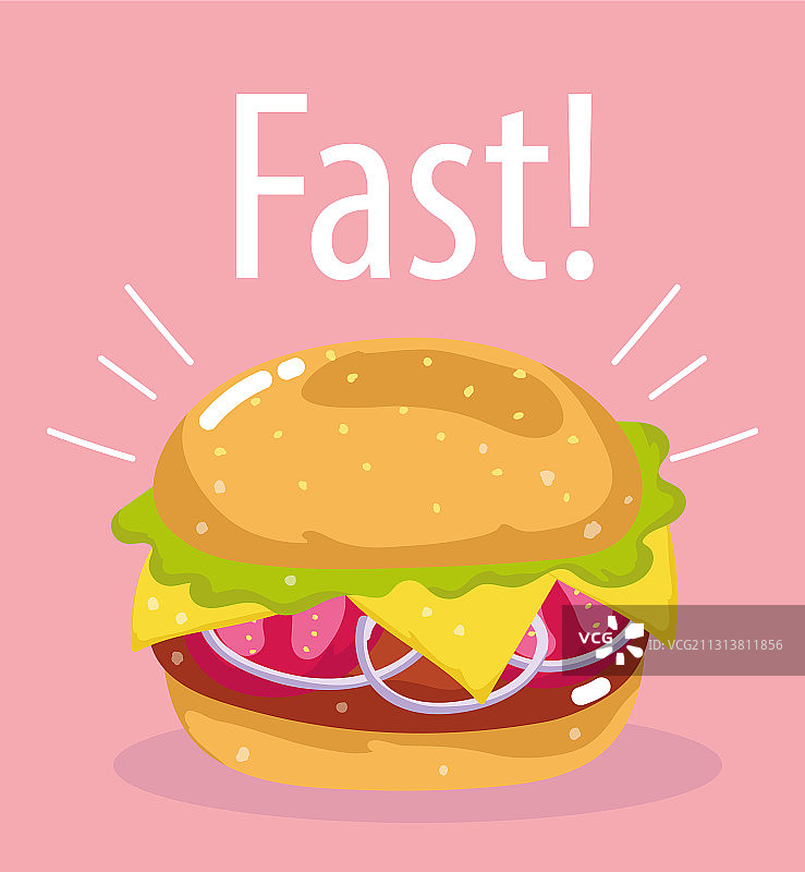 快餐汉堡菜单餐厅不健康图片素材