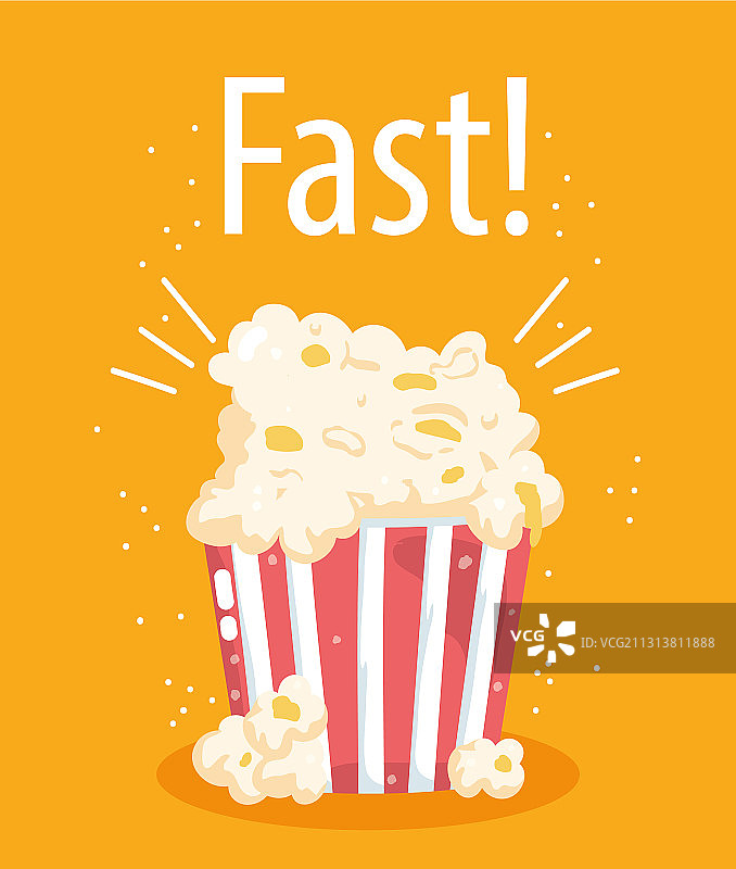 餐厅不健康爆米花快餐菜单图片素材