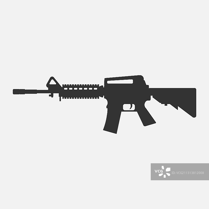 枪支步枪扁平图标图片素材