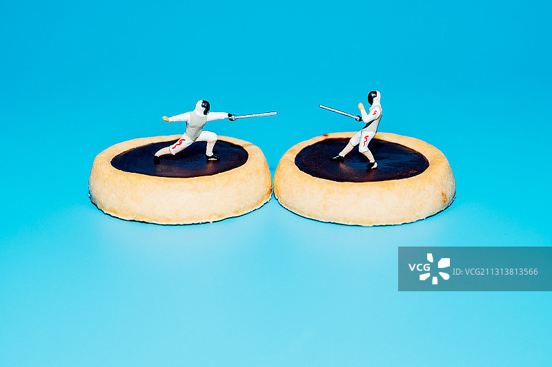 巧克力饼干创意击剑运动图片素材