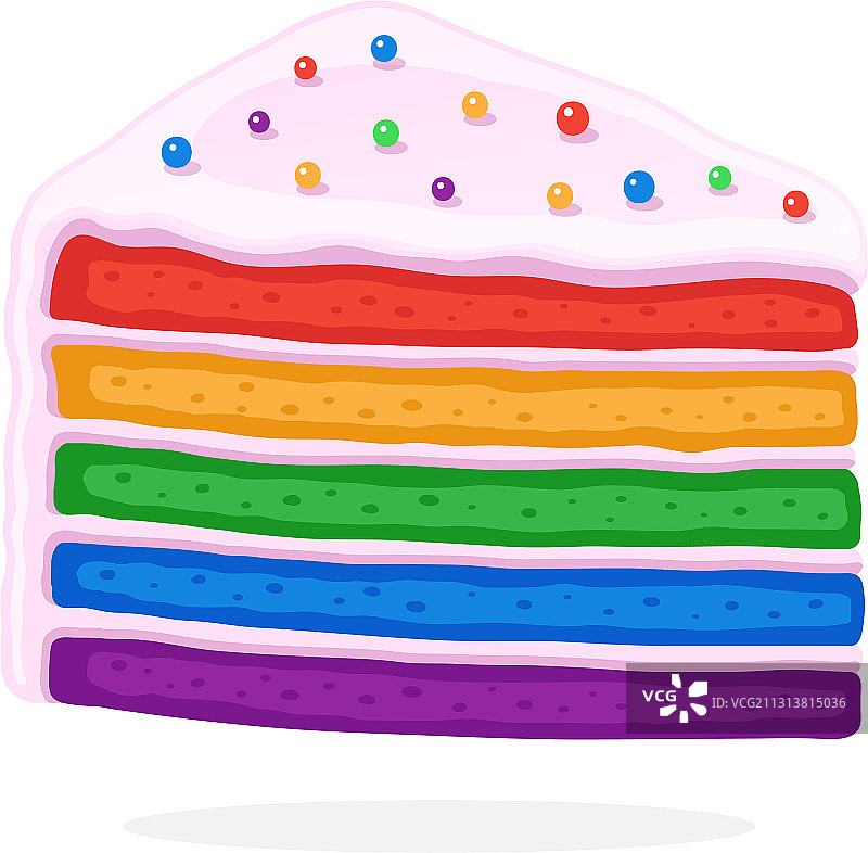 彩虹蛋糕奶油糖霜图片素材